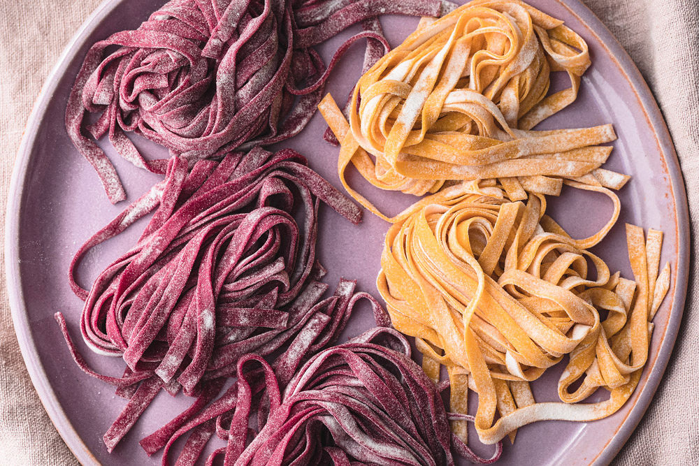 Handmade Beetroot and Carrot Angel Hair Pasta